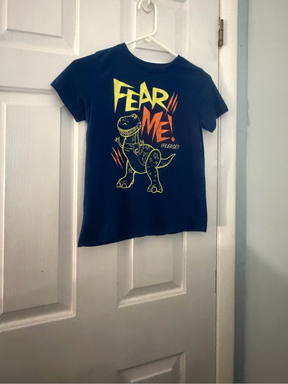 Disney Pixar Toy Story Rex Fear Me Boys T-Shirt Size 10/12 Large